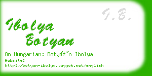 ibolya botyan business card